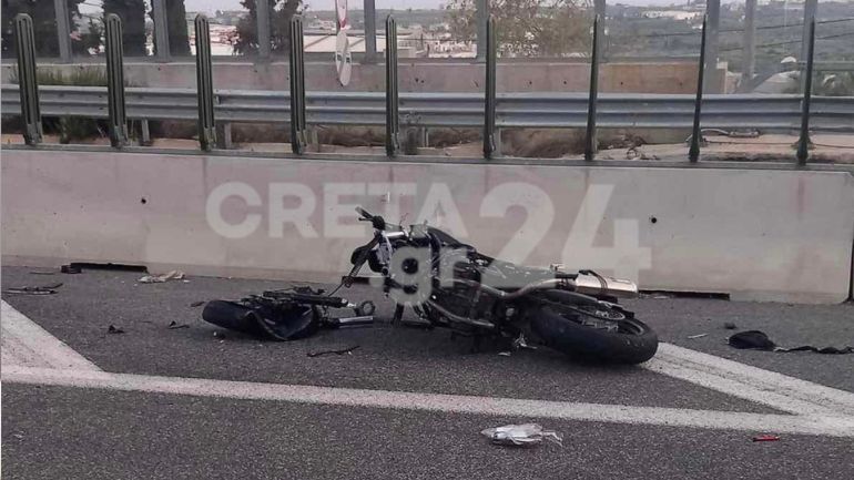 Ηράκλειο: Ένας νεκρός μετά από σύγκρουση μηχανής με αυτοκίνητο